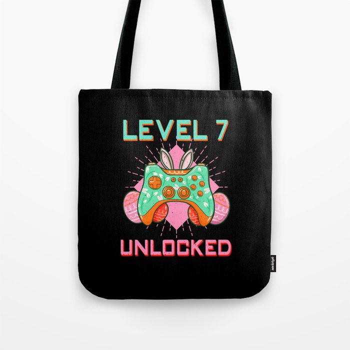 7 Year Old Level Unlock Gamer Game Easter Sunday Tote Bag