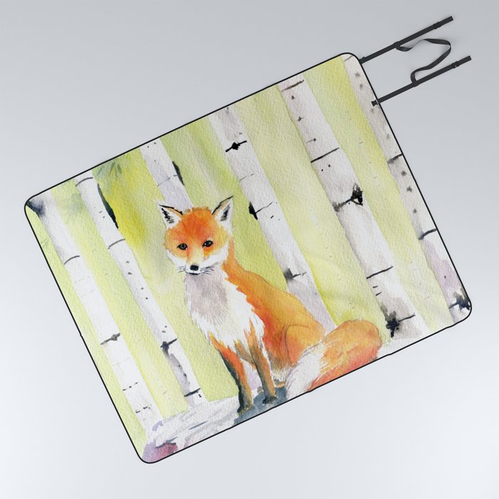 Red Fox  Picnic Blanket