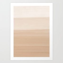 Touching Warm Beige Watercolor Abstract #1 #painting #decor #art #society6 Art Print
