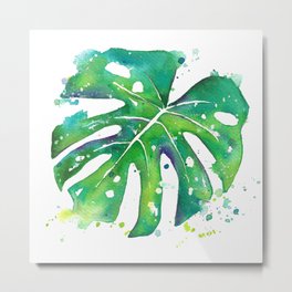 Monstera Leaf Metal Print