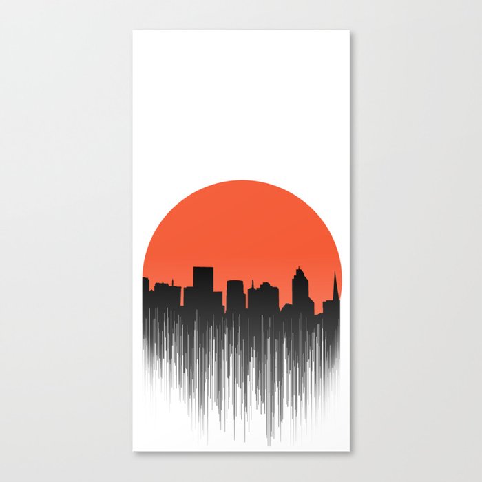 sunset city Canvas Print