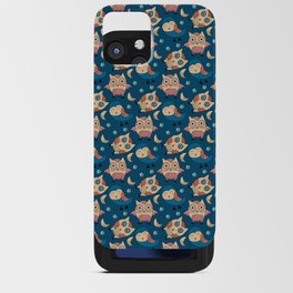 Night blue baby owls iPhone Card Case