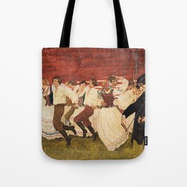 Dance to the violin vintage painting Tote Bag
