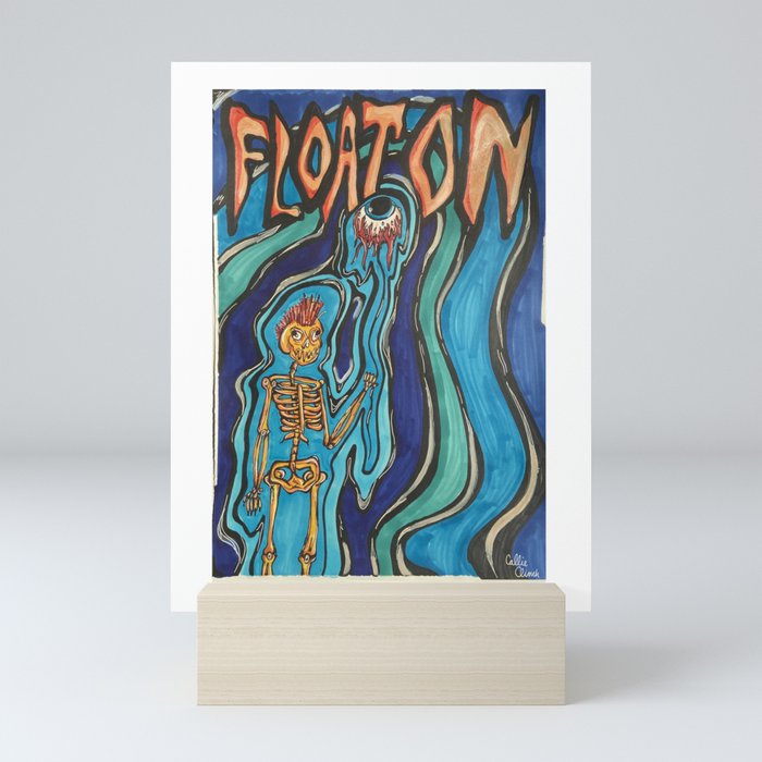 Float On Skeleton  Mini Art Print