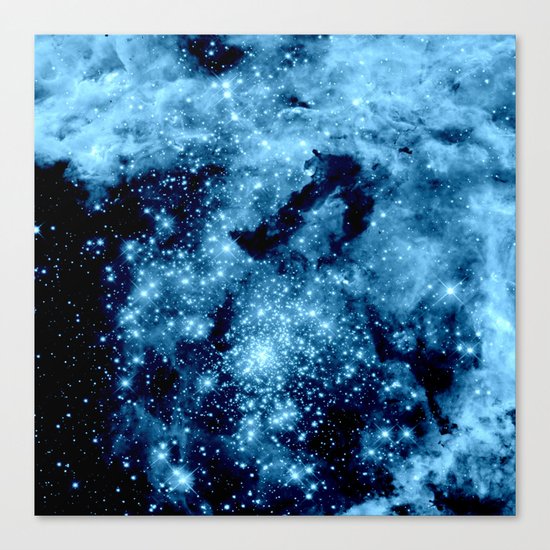 Blue Galaxy Nebula Canvas Print