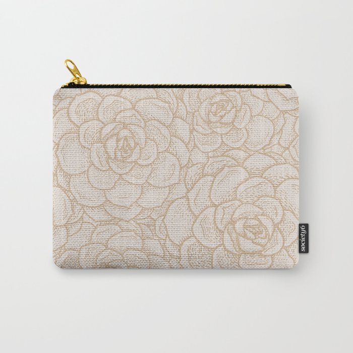 Sand and Succulents Carry-All Pouch