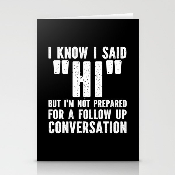 Funny Introvert Saying Stationery Cards