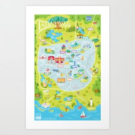 Illustrated Map Art Prints For Any Decor Style Society6