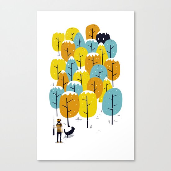 Searching for the monster Canvas Print
