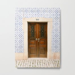 Ericeira door | Portugal travel photography print | Pastel wanderlust vibes  Metal Print | Architecture, Pastel, Film, Color, Travel, Europe, Vintage, Portugal, Door, Wanderlust 