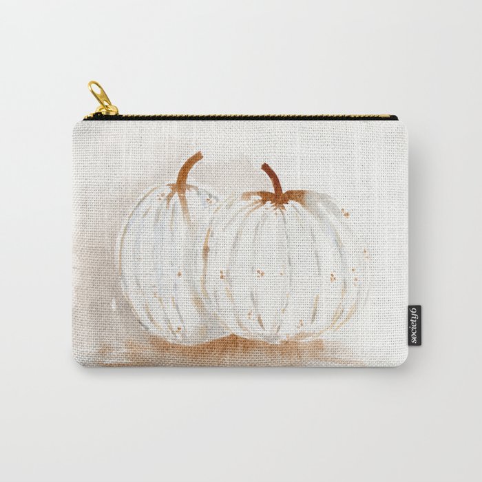 White Pumpkins Carry-All Pouch