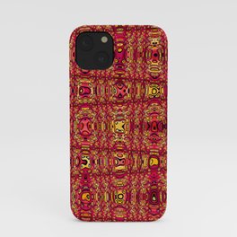 Zig-zag waves in red iPhone Case