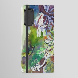 in contour: chrysanthemum Android Wallet Case