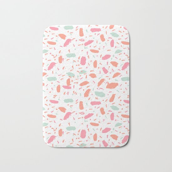 Bessie - abstract minimal modern gender neutral trendy painting dorm college office decor Bath Mat