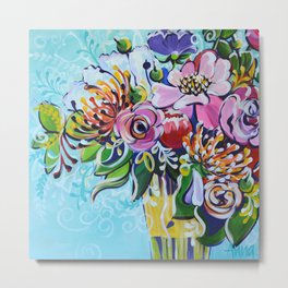 Graphic Floral 3 Metal Print