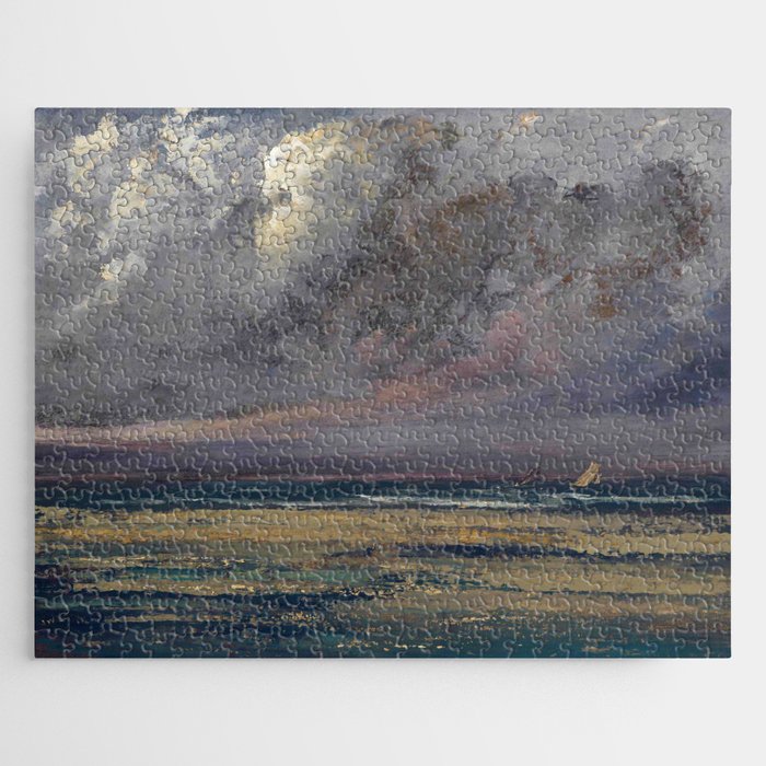 Gustave Courbet "Normandy coast near Trouville, sailboats seen from the shore" Jigsaw Puzzle