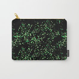Seamless Monochrome Halftone Grunge Pattern with Chaotically Loc Carry-All Pouch