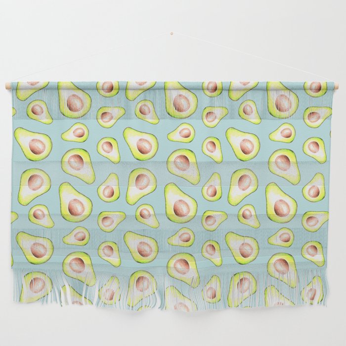 Avocado Pattern - Neo Mint Wall Hanging