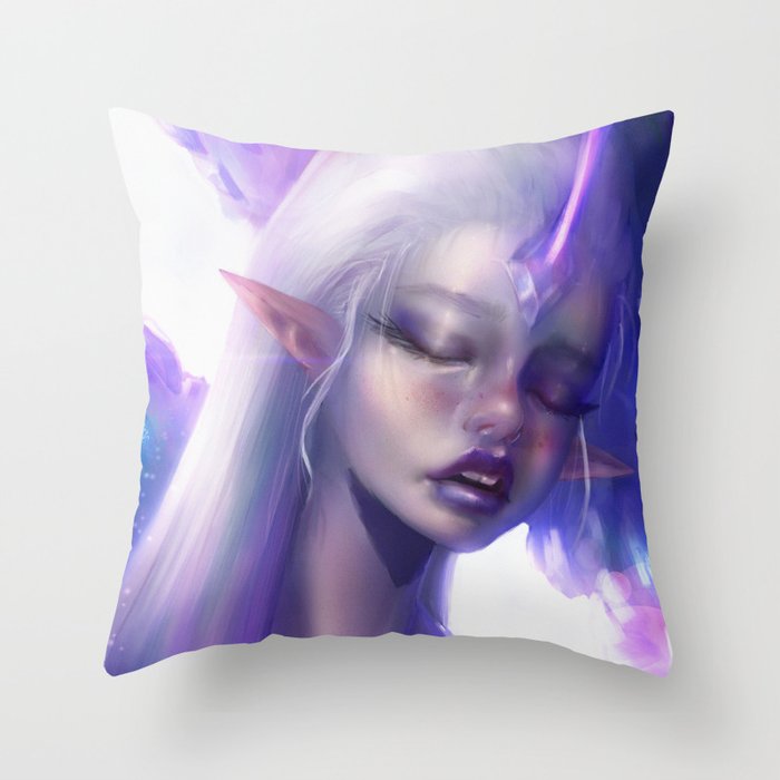 Purple Diamond Throw Pillow
