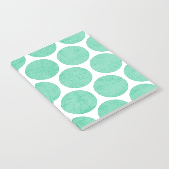 mint polka dots Notebook