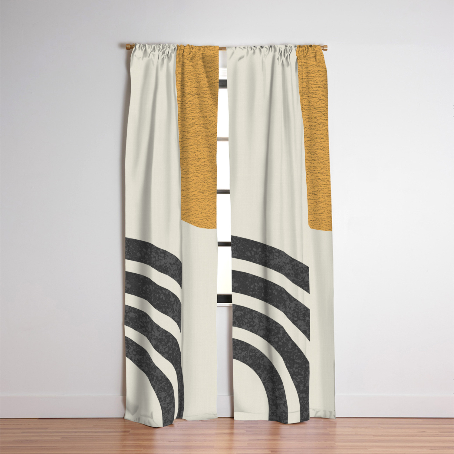 Mid Century Modern Sun Rainbow Blackout Curtain By Moonlightprint Society6