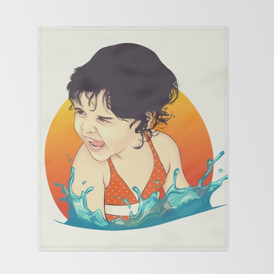 Water Splashes Throw Blanket