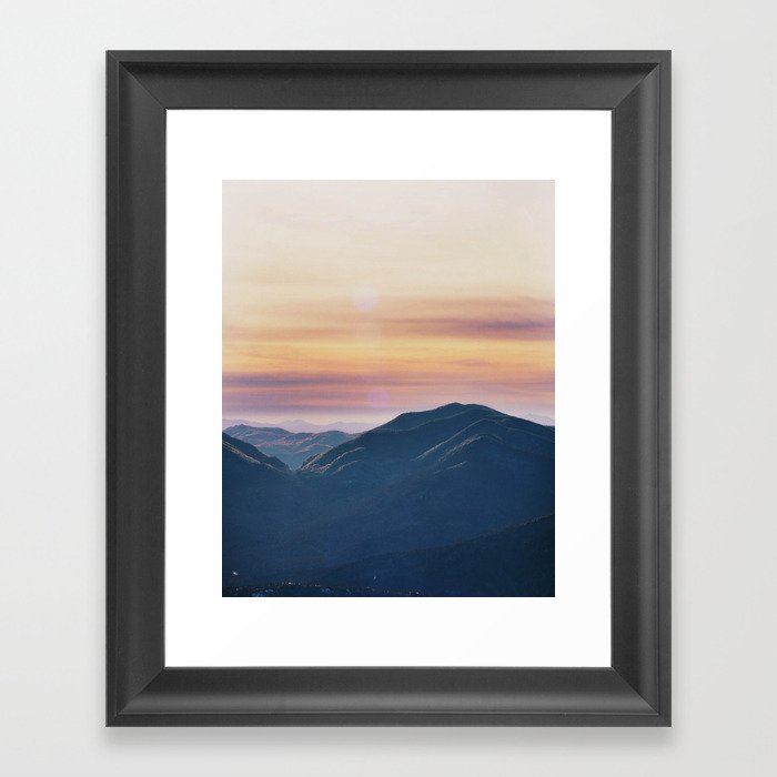 Sunset at the Summit Framed Art Print
