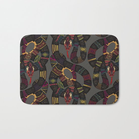 geo snakes lead Bath Mat