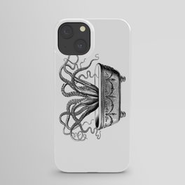 Tentacles in the Tub | Octopus in Bath | Vintage Octopus | Black and White | iPhone Case