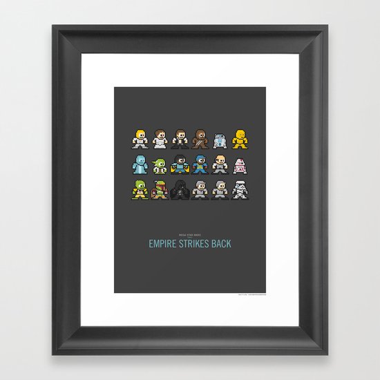 Mega Star Wars: Episode V - Empire Strikes Back Framed Art Print