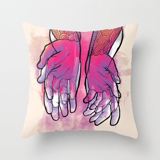 Dirty hands Throw Pillow