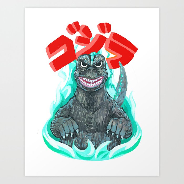 Godzilla! Art Print