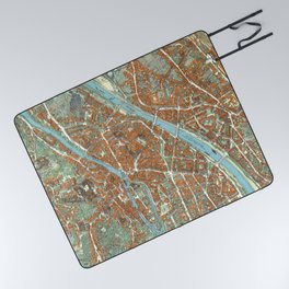 Vintage Map of Bamberg, Germany Picnic Blanket