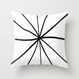 Funnies stripes 12 Black and white Throw Pillow