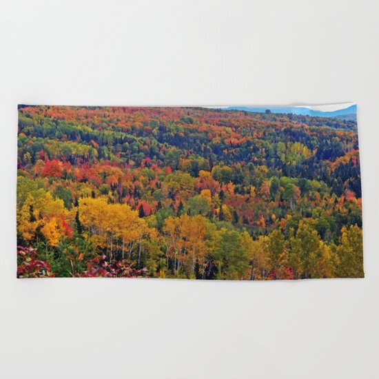 Pure Nature in October Beach Towel