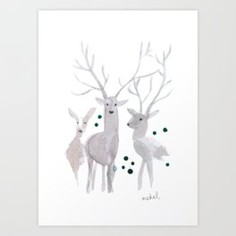 Hello deer Art Print