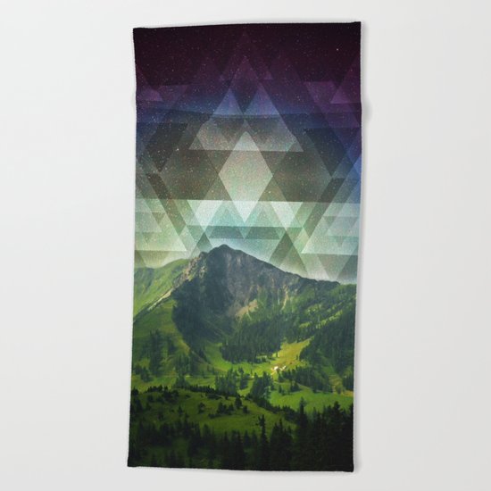 Geometric Nature Beach Towel