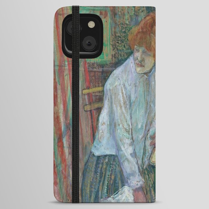 Henri de Toulouse-Lautrec - In The Restaurant La Mie iPhone Wallet Case