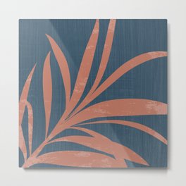 Blue Abstract Leaf Metal Print | Brownabstract, Leafe, Blue, Blueart, Abstractleaf, Abstractart, Graphicdesign, Leafart, Brownleaf, Abstractbotanical 