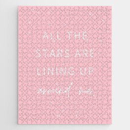 All the Stars are Lining Up Around Me, Inspirational, Motivational, Empowerment, Manifest, Pink Jigsaw Puzzle