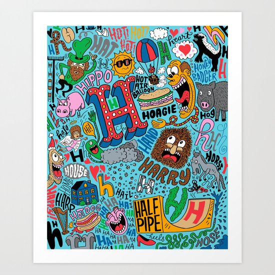 H Pattern Art Print