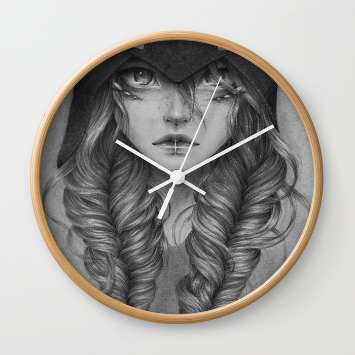 Emotionless Dragon Girl Wall Clock