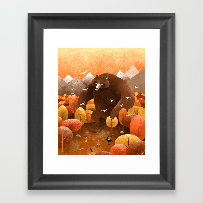Giant bear Framed Art Print