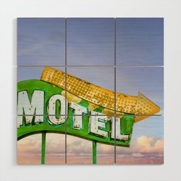 Vacation Neon - Vintage neon Sign and Dreamy Sky Wood Wall Art
