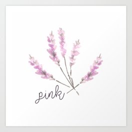 Pink tall flowers Art Print