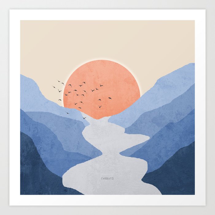 Touch of River Art Print