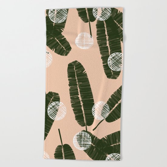 Palms & Dots #society6 #decor #buyart Beach Towel