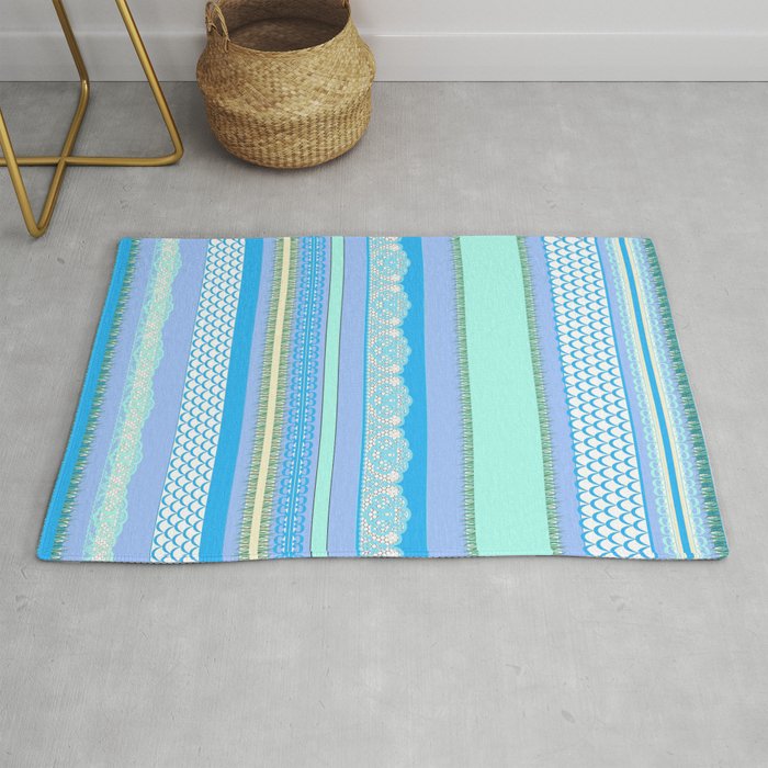 Beach House Blue Surf Rug By Nataliecatlee Society6 Beach House Blue Surf Rug By
