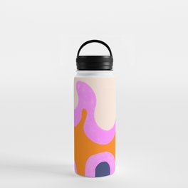 70s Colorful Retro Liquid Swirls Composition Water Bottle