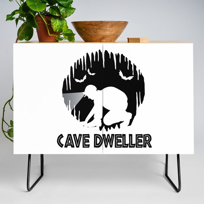 Cave Dweller - Caver Spelunking Speleology Credenza
